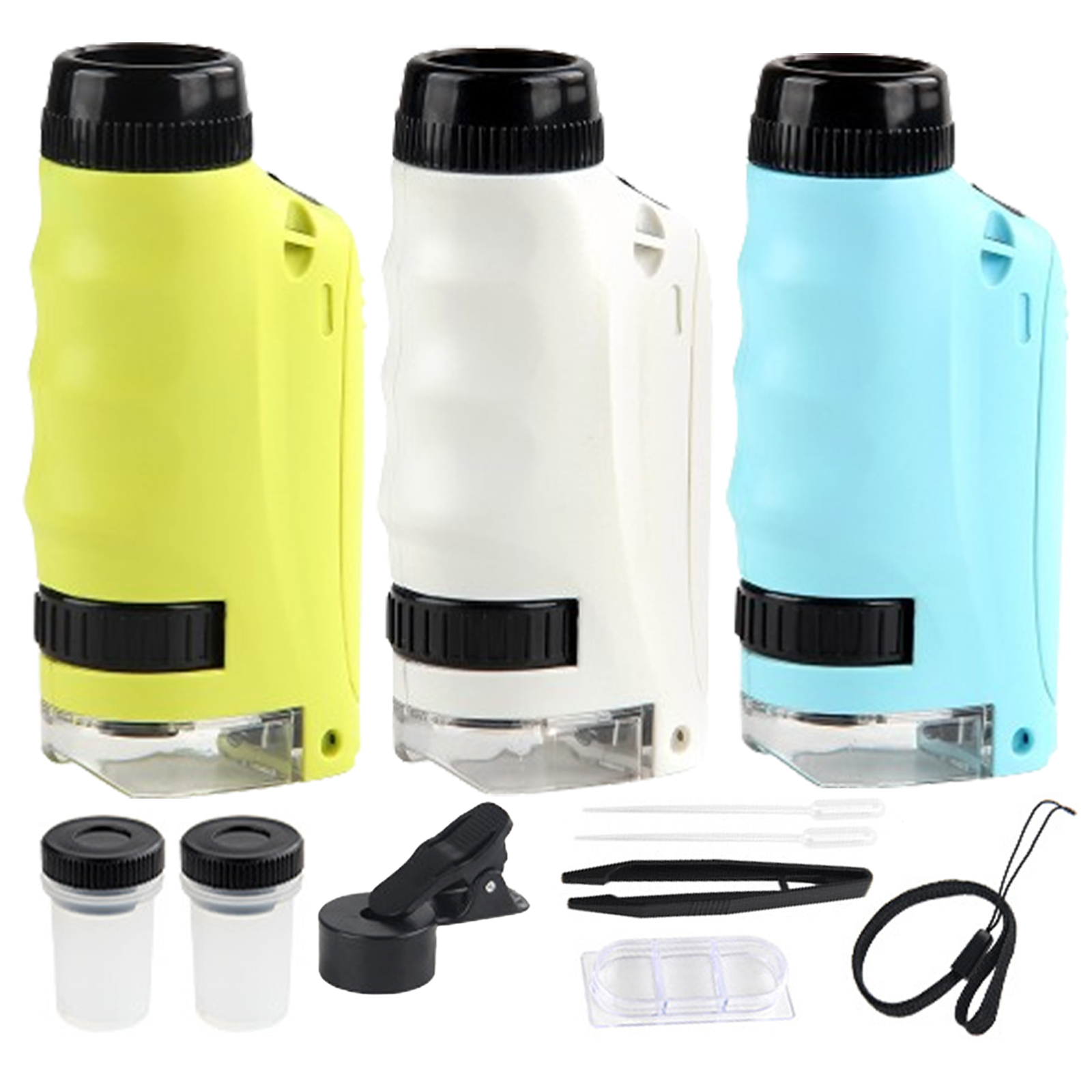 Children's Portable Mini Handheld Microscope 250X Magnification LED Lighting