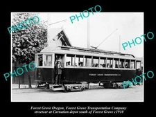 OLD 8x6 HISTORIC PHOTO OF FOREST GROVE OREGON THE ELECTRIC RAILROAD Co c1910