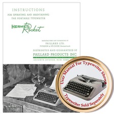 Hermes Rocket Typewriter (Black Key Model) Owner's User Instruction Manual thumbnail