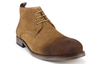 Mens 18808 Distressed Two Tone Ombre Toe Suede Desert Chukka Boots