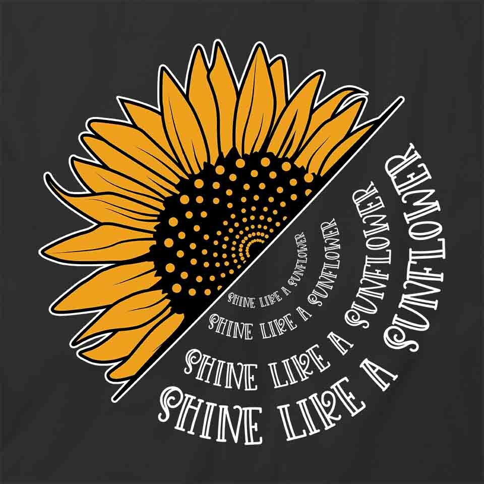 Sunflower ページ SHINE LIKE A SUNFLOWER TShirt Tee Short-Sleeved Cotton