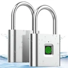Fingerprint Padlock IP67 Waterproof Rechargeable Smart Lock Keyless Gym Locker