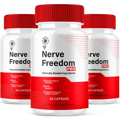 (3 Pack) Nerve Freedom Pro Capsules NerveFreedom Pro Supplement (180 Capsules)