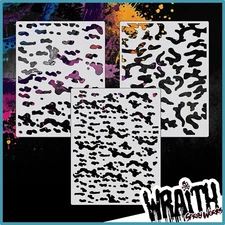 Jungle Camo Set #2 - Reusable Airbrush Stencil Template