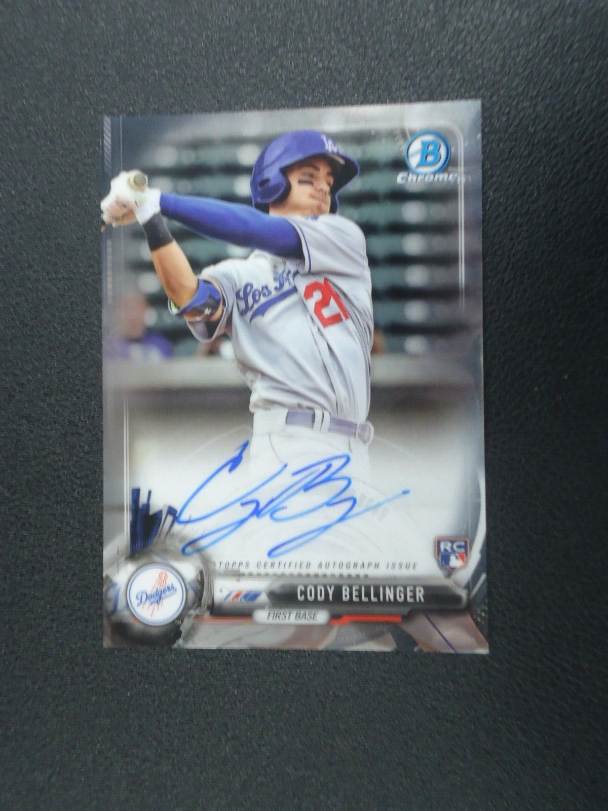 Cody Bellinger 2017 BOWMAN CHROME RC AUTO Card #BCARCB DODGERS