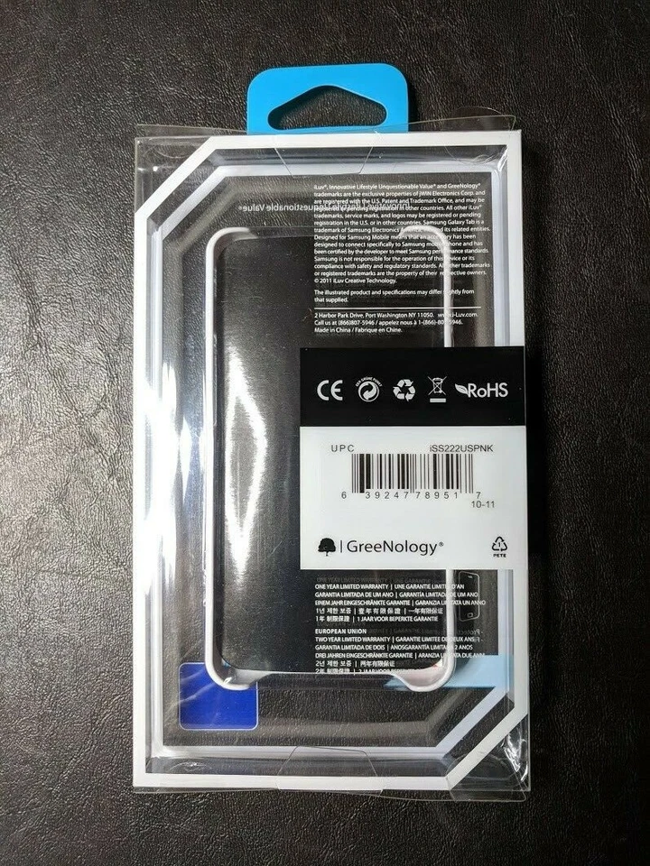 Funda protectora de plástico duro para teléfono celular iLuv para Samsung Galaxy SII S II - Rosa Foto 3 de 3