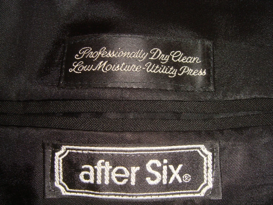 После шести классический 3 кнопки атласный смокинг костюм размер M 100% шерсти - Изображение 3 из 4