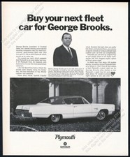 1967 Plymouth Sport Fury photo unusual fleet car theme vintage print ad