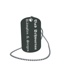 Dog Tag Flag Bad Schwartau Fight  Win Dog Tag Aluminium 30 x 50mm