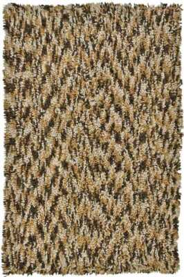 Chenille Brown Home Decor Accent Area Rug Shagadelic Swirl 4x6'