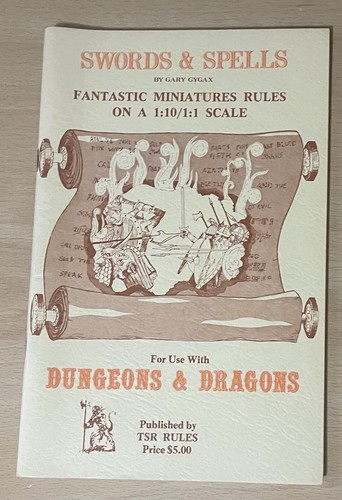 Swords & Spells Gygax TSR D&D Dungeons and Dragons ORIGINAL 1st FINE - Picture 1 of 5