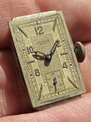 Ph Dubois Et Fils Locle Rectangular Hinge Lugs Stainless Case Mechanical Watch