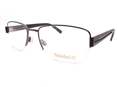 Timberland Brille Brillengestell Gunmetal Schwarz Halbrandlos 55mm Brille TB1305 009