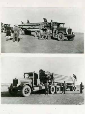 1932 White Motor Truck New Metal Sign: Model 643 in Iraq - Oil Pipeline Truck
