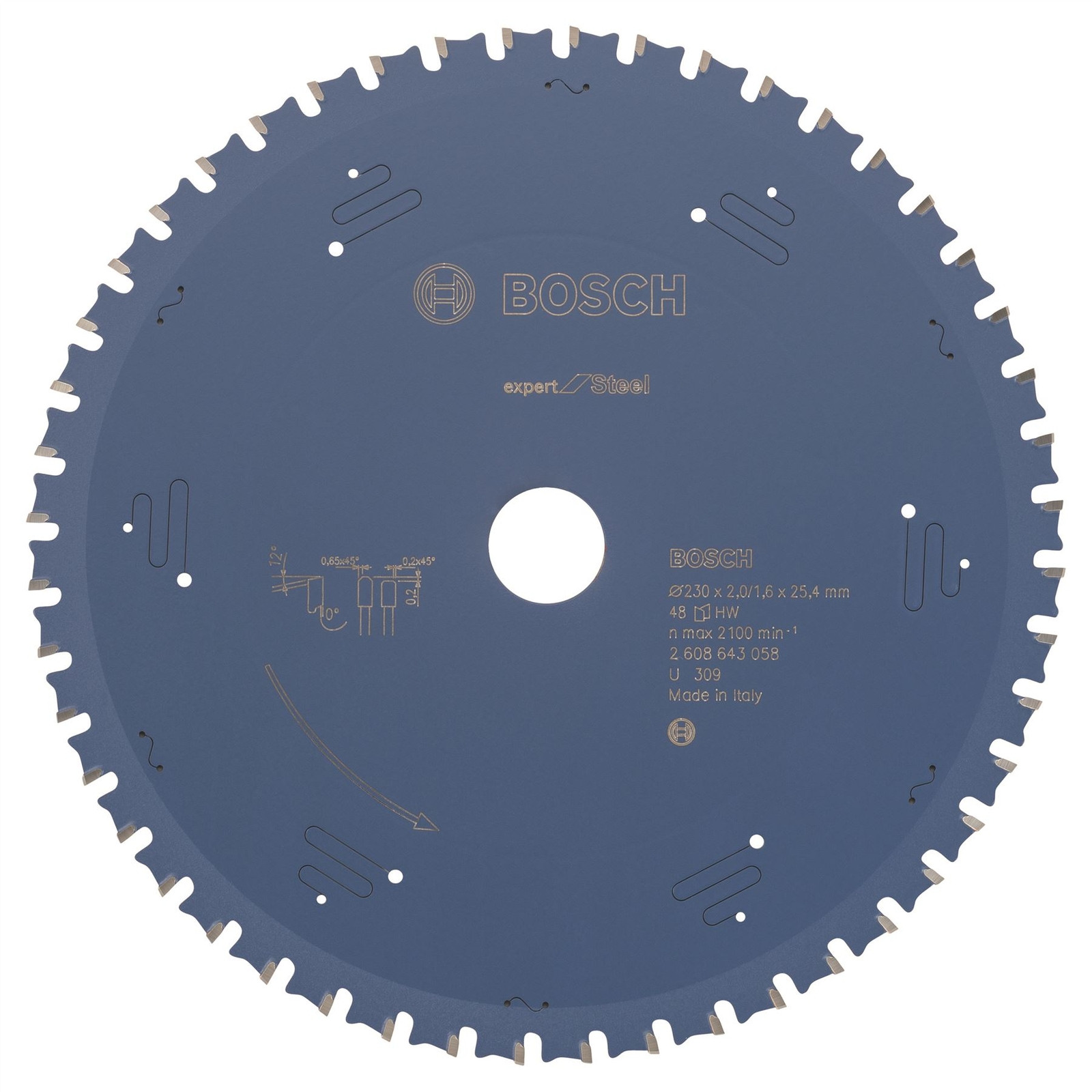 Bosch Circular saw blade Expert Steel 230x25,4x2,0 mm, 48 2608643058