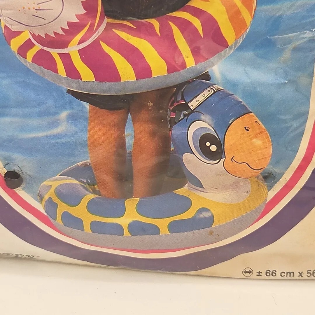 New Vintage 1997 Intex The Wet Set Animal Split Ring 26”x 22” Pool