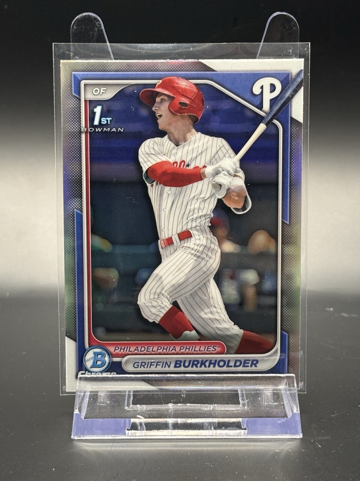 Griffin Burkholder 2024 Bowman Draft Chrome 1st Refractor #BDC-60 Phillies