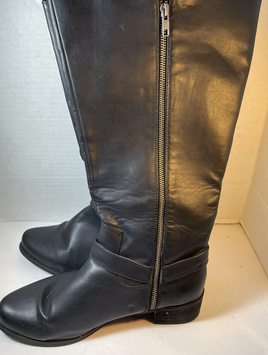 Tall black clearance boots size 11