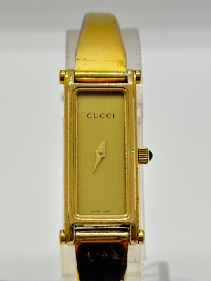 Exc+5] GUCCI 1500L Gold Bangle Watch Quartz F/S | eBay