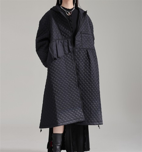 Japanese women's cotton overcoat retro loose autumn winter loose coat jacket - Picture 5 of 19