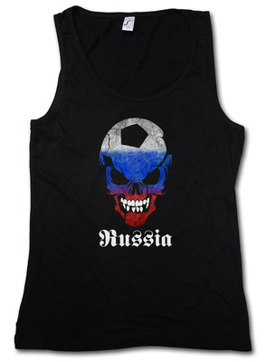 RUSSIA RUSSIAN FOOTBALL SOCCER SKULL TANK TOP GYM VEST - Fußball Fan Hooligan