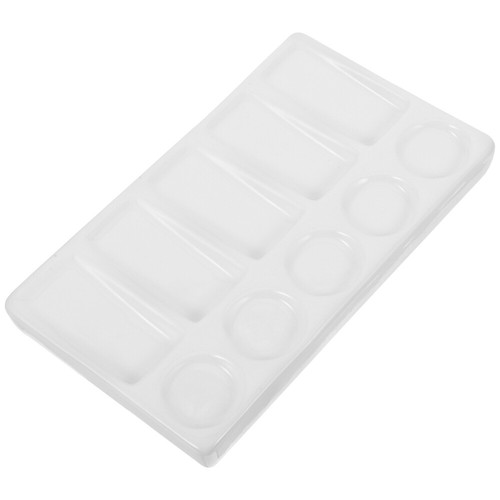 10 -Well Rectangular Color Palette Travel Porcelain Tray Paint Trays - Picture 12 of 12