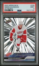 Upper Deck Young Guns Outburst Simon Edvinsson PSA 9 Redwings