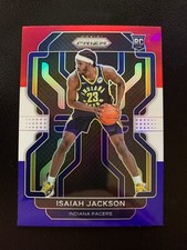 2021 Panini Prizm Red White Blue Rookie #309 Isaiah Jackson Indiana Pacers