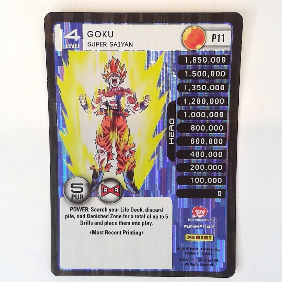 Dragon Ball Z TCG Panini Evolution P11 Goku Super Saiyan Foil.