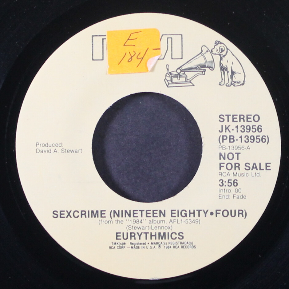 EURYTHMICS: sexcrime 1984 RCA 7