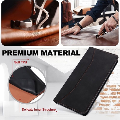 Funda/Protector de Pantalla Magnética Abatible de Cuero para Samsung Galaxy S24+ Plus - Imagen 8 de 24