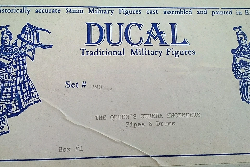 Ducal Toy Soldiers 6th Queen Elizabeth's Own Gurkha Pipes & Tambores Banda de 12 piezas Foto 2 de 4