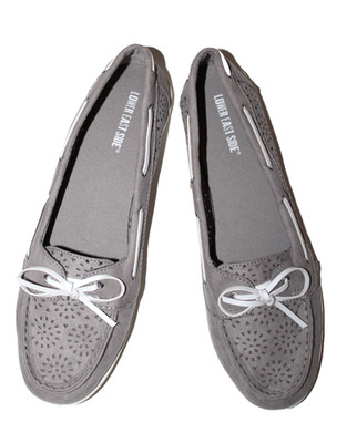 American Eagle by Payless Women's Beck Grey Moc Boat Slip-On Shoes 13M