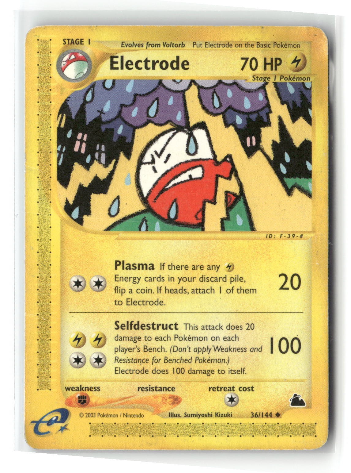 Electrode Uncommon Skyridge 36/144 Pokemon Heavily Played