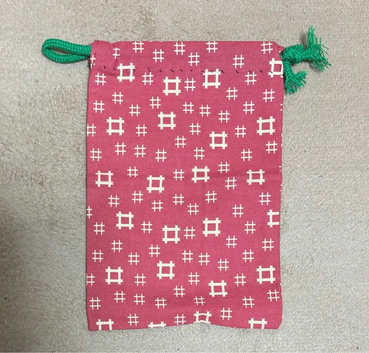 drawstring purse Japanese pattern ③ - image 1