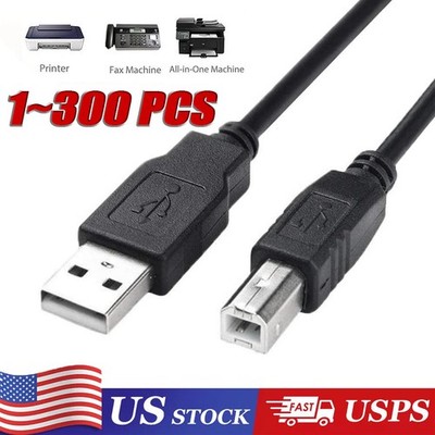 NEW USB 2.0 A TO B High Speed Printer Scanner Premium Cable Cord 1.5m Lot