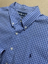 Polo Ralph Lauren Dress Shirt Classic Fit Plaid Mens Size 17/ 1/2 36/37