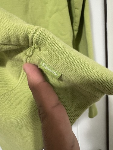 Supreme Set In Logo Hooded Sweatshirt Green Size M Men’s - Picture 9 of 11