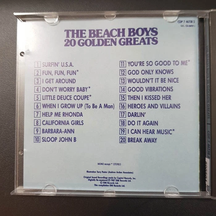 BEACH BOYS 20 golden greats ENGLAND EX/EX (CD Album, Pop, EMI) - Bild 2 von 4