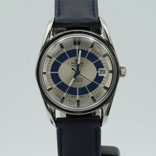 Pryngeps Automatic Men’s Watch 36mm 2234 ETA 2783 Bullseye Leather Strap Vintage