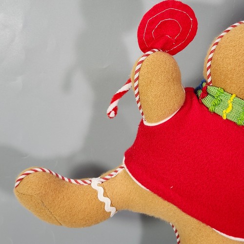 Weihnachtsdeko Lebkuchenmann Figur 14 Zoll selbststehend Plüsch Puppe Tisch Display - Bild 8 von 10
