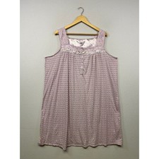 Secret Treasures Grandma Core Womens 3X Pink Floral Lace Trim Sleep Nightgown