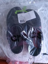 Crocs Sandals Unisex M12 Black/White Crocband Slip On Comfort Clog 11016-001