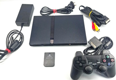 Sony PlayStation 2 Slim Slimline Console + New D/Shock Controller & Memory Card
