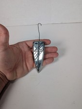 Vintage Chrome Hood Ornament Shield Spearpoint Car Mascot Wire Mount Antique