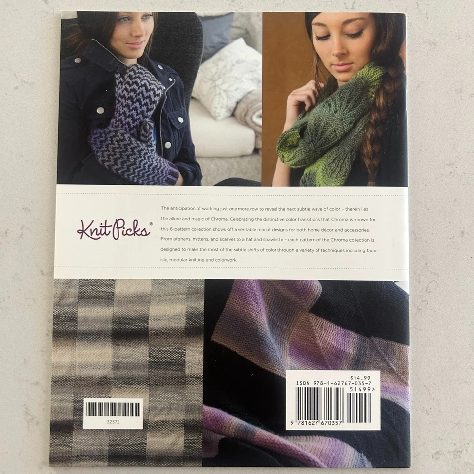 CHROMA 2014 Collection Knit Picks Knitting Pattern Booklet Gloves Hat Scarf Cowl - Image 3 of 4