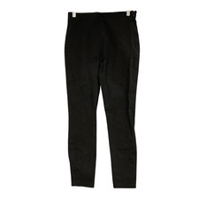 Uniqlo Slim Tapered Dress Pants Womens Small Black Stretch Twill Work Ankle
