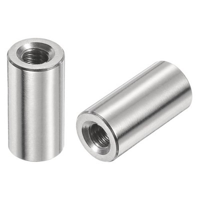 12Pcs Round Connector Nuts, M5x20x10mm Coupling Nut Sleeve Rod Bar Stud Nut