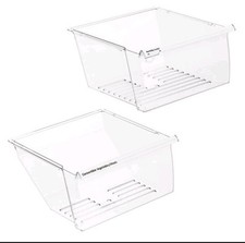 2 PACK 2188656 UPPER  2188664 LOWER UPGRADED CRISPER BIN REFRIGERATOR DRAWERS