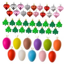 72 Pieces Valentine's Day Heart, St Patrick's Day Heart Shamrock and Egg